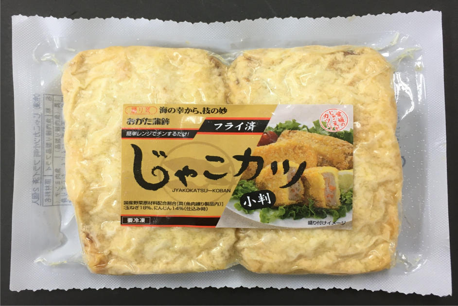 おがた蒲鉾　(冷凍)じゃこカツ小判(フライ済)80g×2個入×2袋入